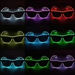 Luminous EL Neon Glasses LED Sunglasses Bar Party Dance DJ Bright Flashing Glasses Light Up Eyewear Glow Party Supplies